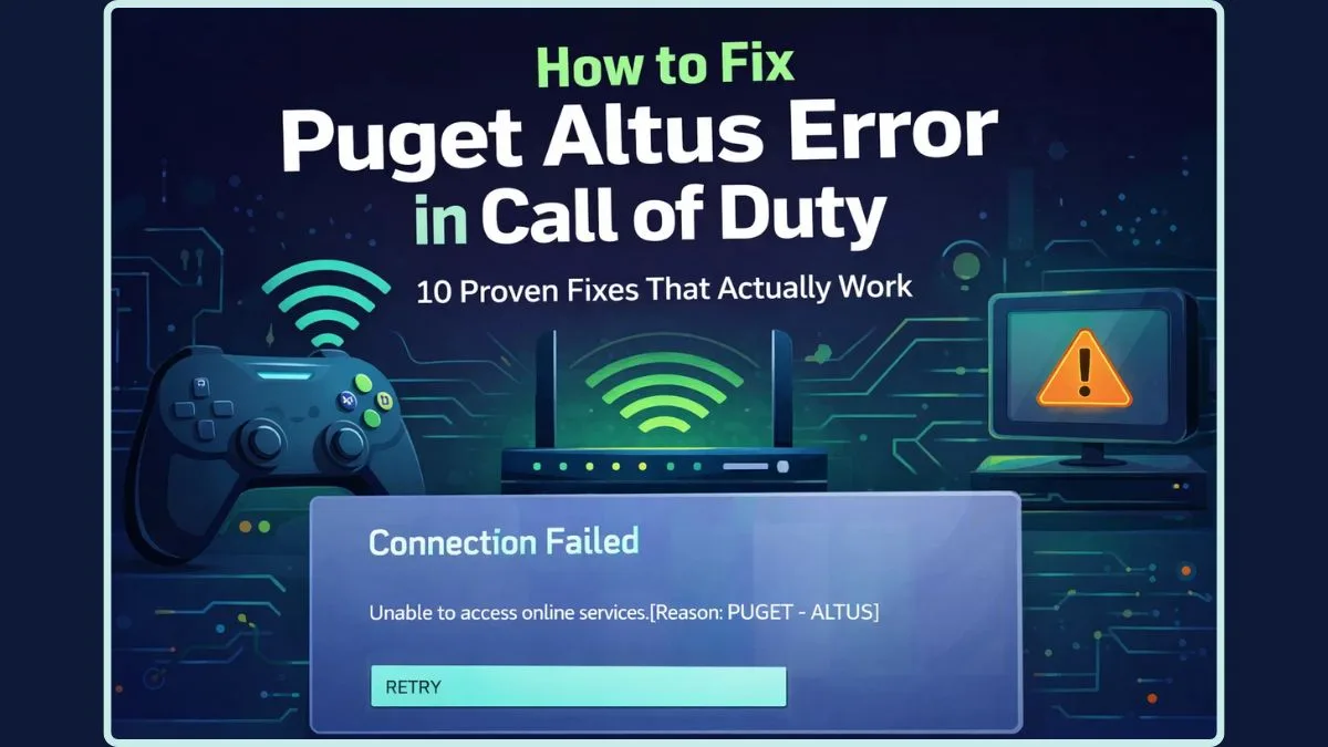 Fix PUGET ALTUS Error in MW2 & Warzone 2: Connection Failed Solved